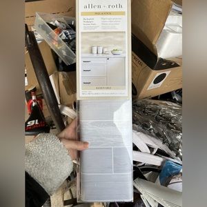 Allen Roth Tile Peel Stick Wall  Removable Backsplash Vinyl WALLPAPER New